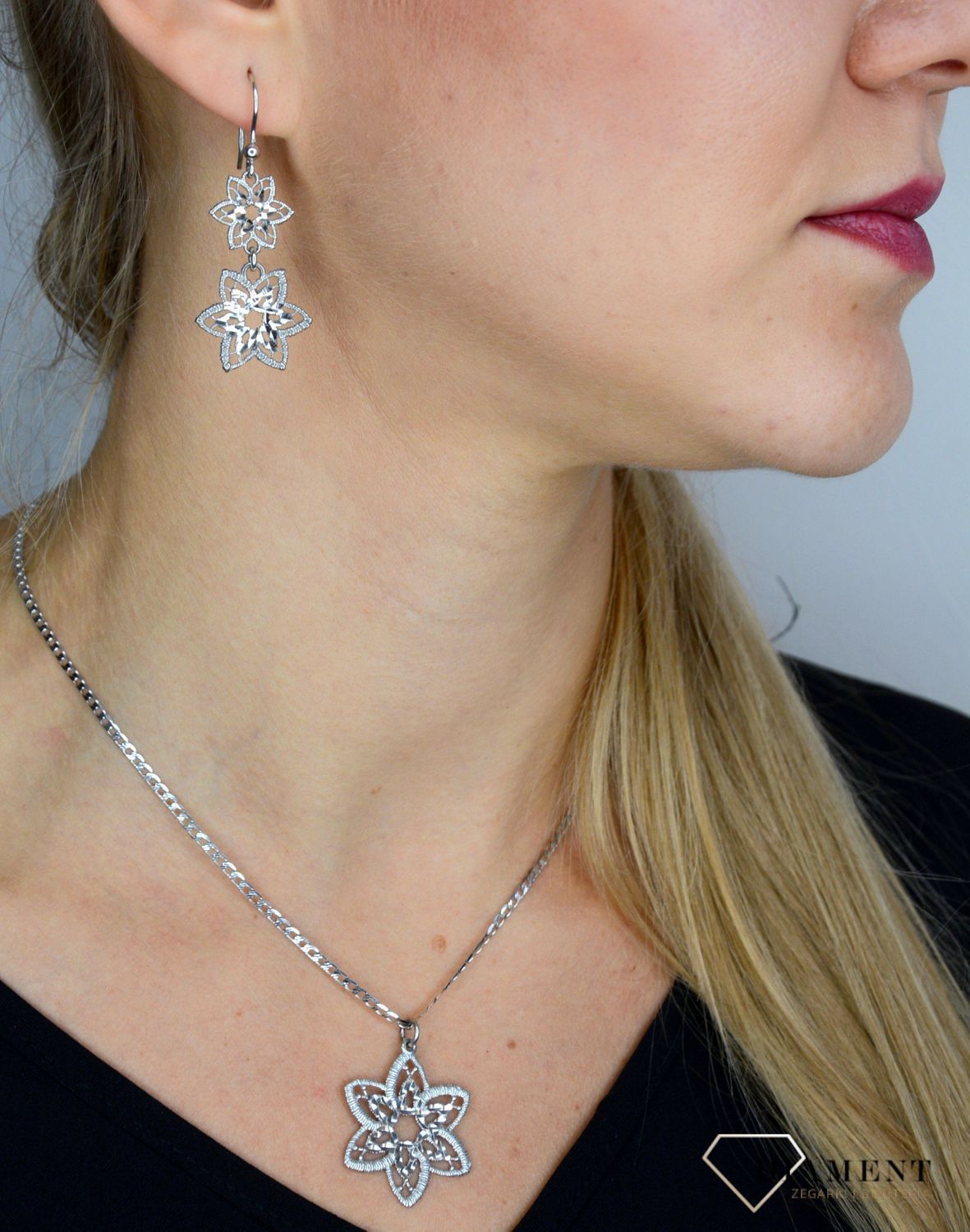 Złoty łańcuszek 585 pancerka pave białe złoto DIA-LAN-1127PAVE-585B 2,5mm.jpg